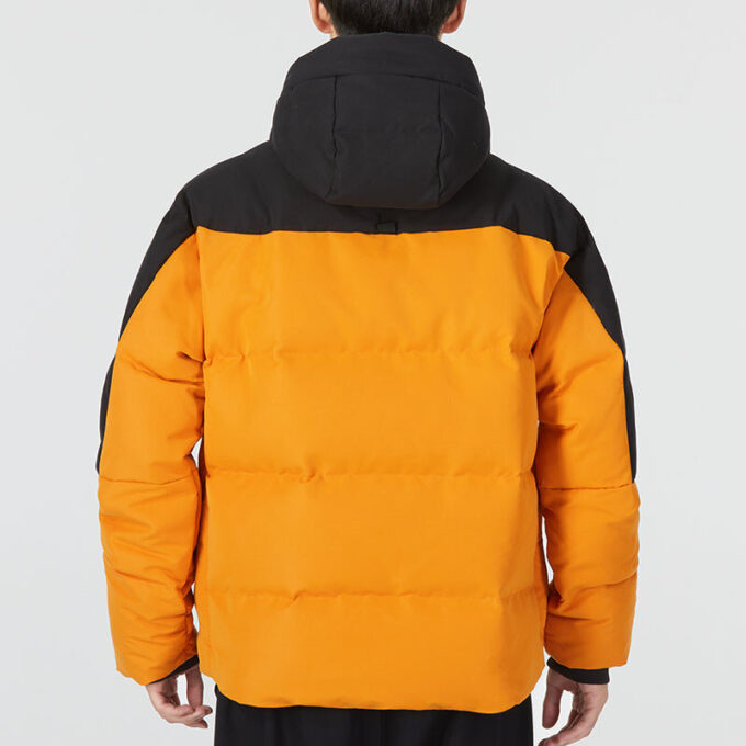 Colorblock Padded Down Jacket “Orange”