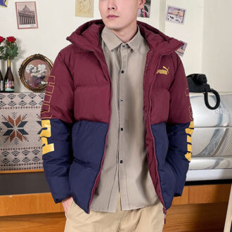 Colorblock Puffer Jacket “Red”