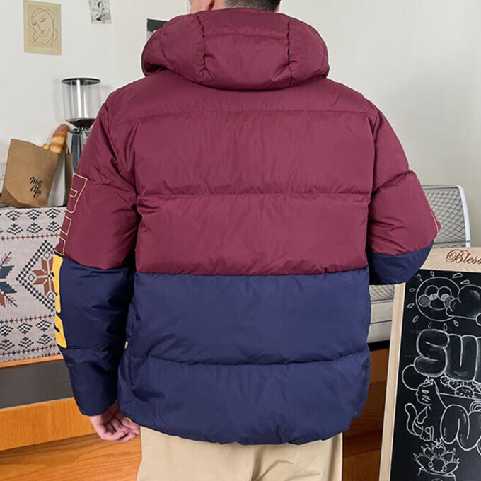 Colorblock Puffer Jacket “Red”