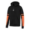Colorblocked Half Zip Hoodie “Black Orange White”