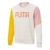 Colorful Embroidered Logo Sweater “White Yellow Pink”