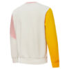 Colorful Embroidered Logo Sweater “White Yellow Pink”