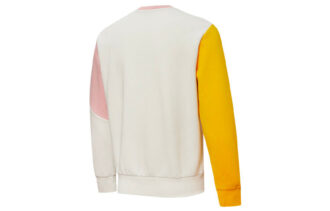 Colorful Embroidered Logo Sweater “White Yellow Pink”