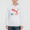 Contrasting Colors Logo Printing Knit White