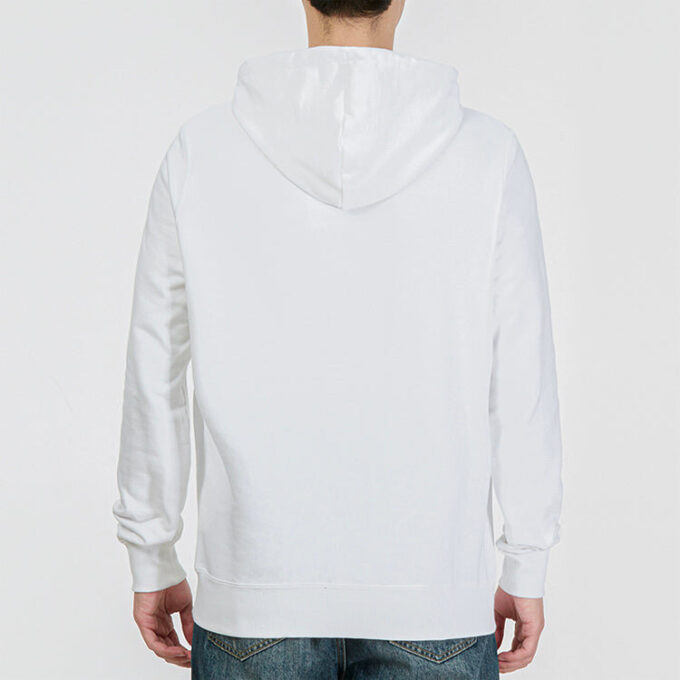 Contrasting Colors Logo Printing Knit White