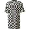Contrasting Colors Sports Plaid Round Neck Short Sleeve Black