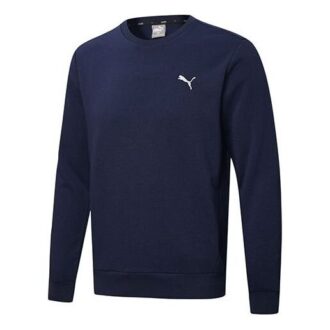 Crew Neck Sports Hoodies “Navy White”