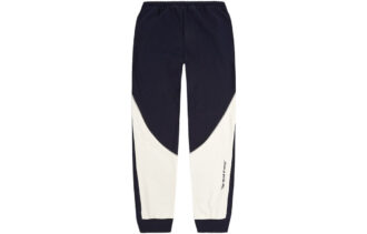 Csm Sweatpants Contrasting Colors Knit Drawstring Bundle Feet Sports Pants Blue