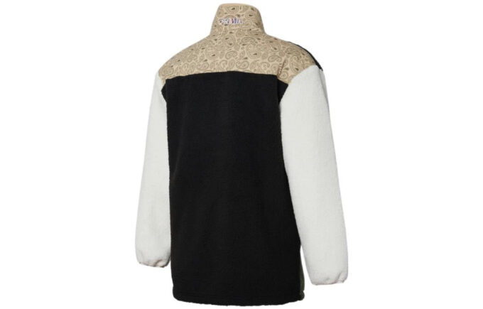 Cuff Stand Collar Casual Jacket “Black Green White Tan”