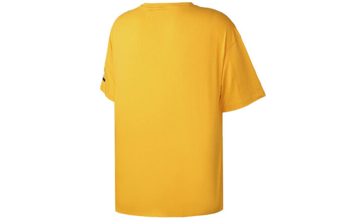 Culture MakerTee Black Loose Sports Round Neck Short Sleeve Yellow