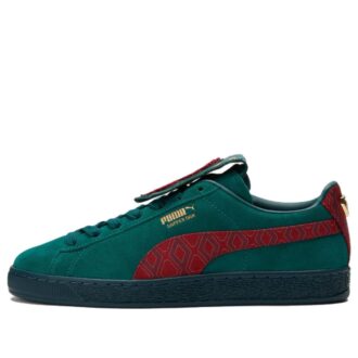 Dapper Dan x Suede “Jacquard Print – Varsity Green”