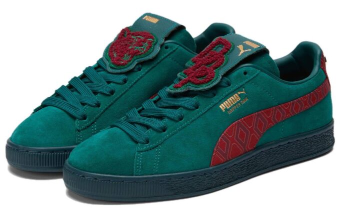 Dapper Dan x Suede “Jacquard Print – Varsity Green”