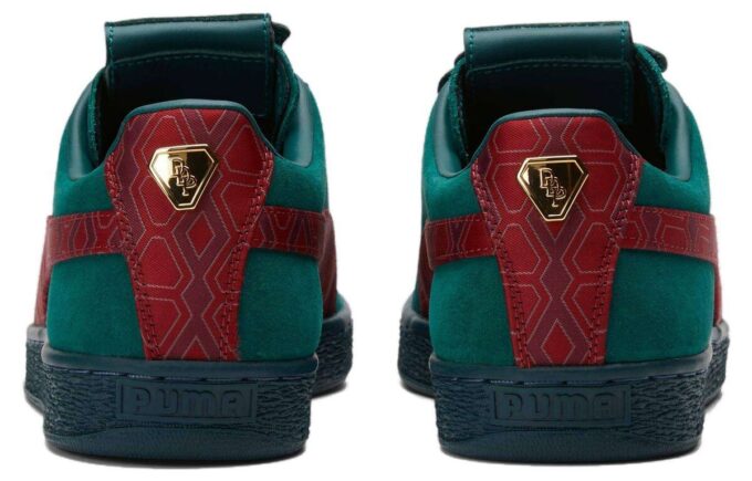 Dapper Dan x Suede “Jacquard Print – Varsity Green”