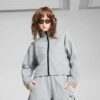 DARE TO Women Oversized Full-Zip Woven Jacket DARE TO Women Oversized Full-Zip Woven Jacket