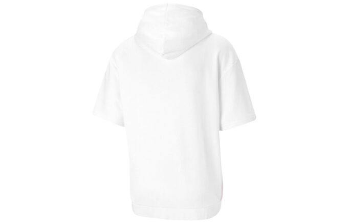 Decor 8 Short Sleeve Hoodie “White Red Blue”