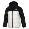 Detachable Hoodie Down Jacket “White Black”