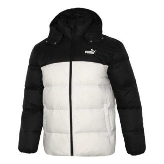 Detachable Hoodie Down Jacket “White Black”