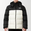 Detachable Hoodie Down Jacket “White Black”