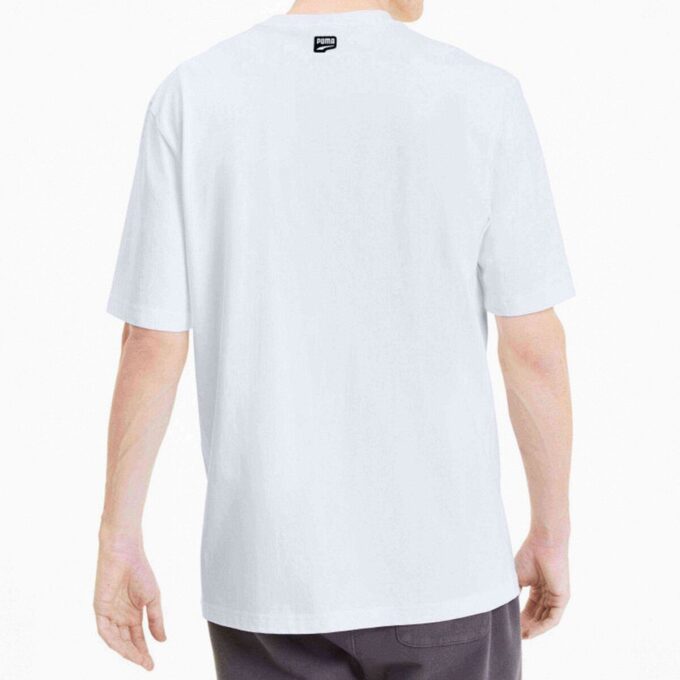 Downtown Classical Logo Short Sleeve TEE Men White