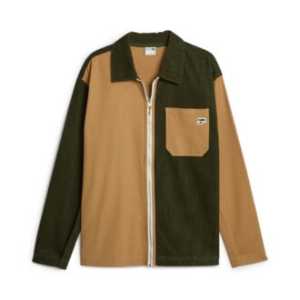 Downtown Corduroy Shirt “Brown Olive Green”
