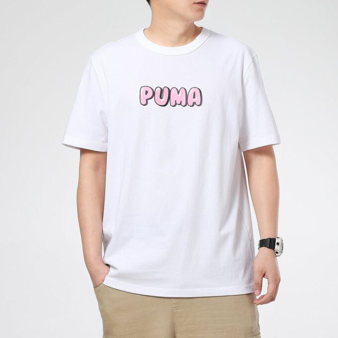 Downtown Graphic T-Shirt “White Pink”