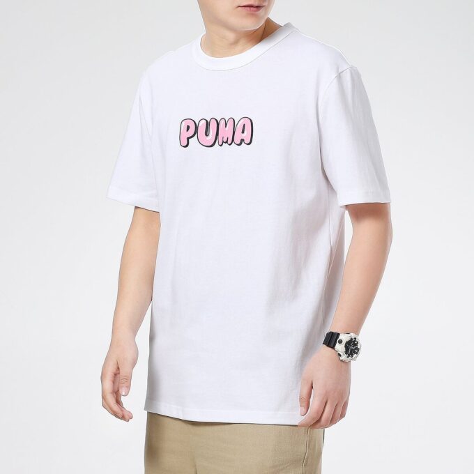 Downtown Graphic T-Shirt “White Pink”