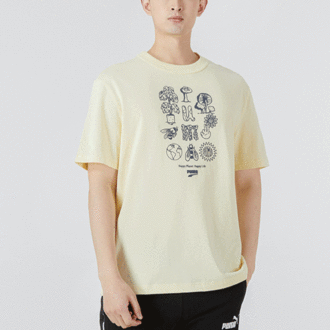 Downtown Graphic Tee “Beige”