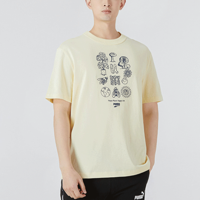 Downtown Graphic Tee “Beige”