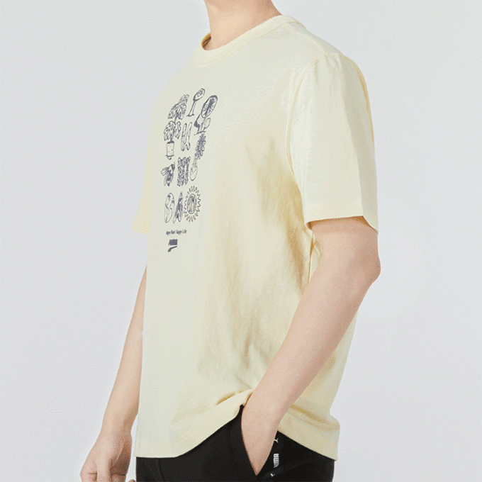 Downtown Graphic Tee “Beige”