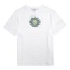Downtown Graphic Tee Funny Printing Round Neck Short Sleeve White