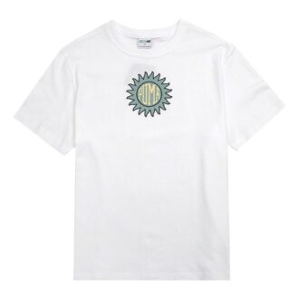 Downtown Graphic Tee Funny Printing Round Neck Short Sleeve White