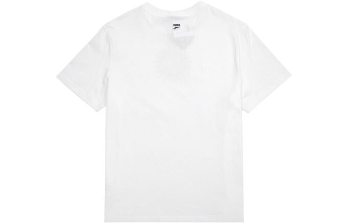 Downtown Graphic Tee Funny Printing Round Neck Short Sleeve White