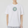 Downtown Graphic Tee Funny Printing Round Neck Short Sleeve White