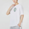 Downtown Graphic Tee Funny Printing Round Neck Short Sleeve White
