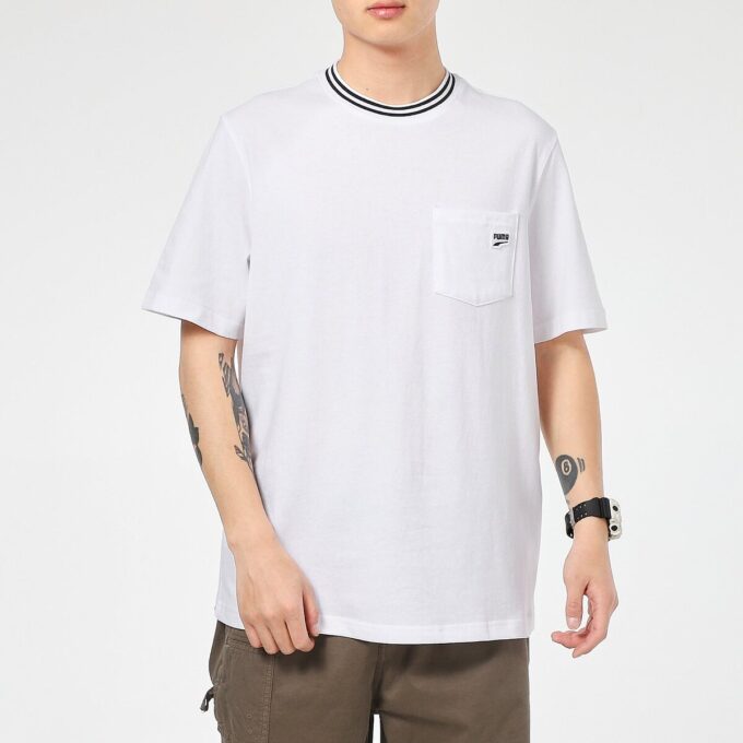 Downtown Pocket T-Shirt “White Black”