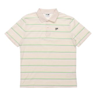 Downtown Stripe Polo Tee Shirt “Beige”