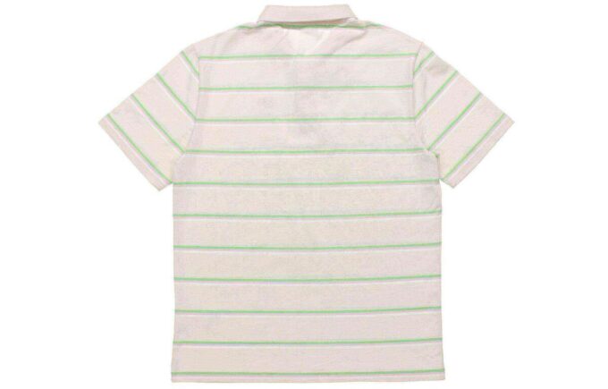 Downtown Stripe Polo Tee Shirt “Beige”