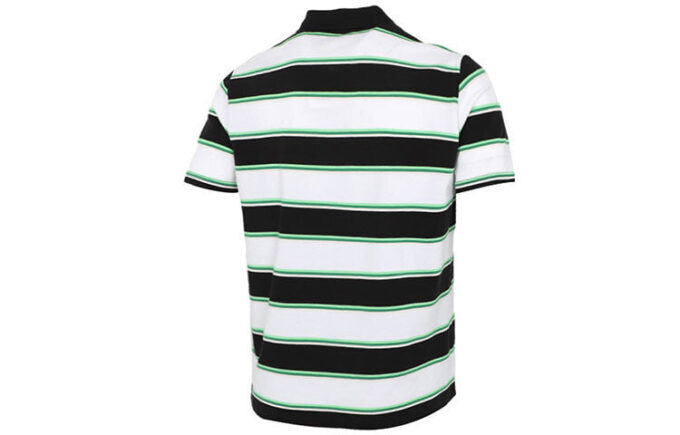Downtown Stripe Polo Tee Shirt “White”