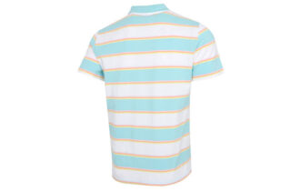 Downtown Stripe Polo Tee Shirt “White”