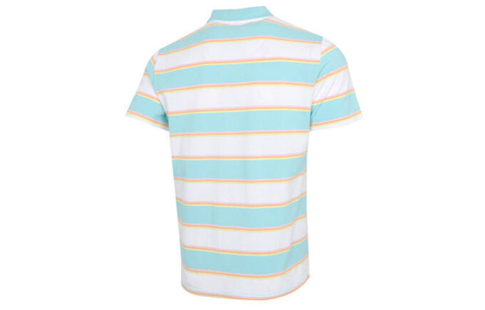 Downtown Stripe Polo Tee Shirt “White”