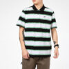 Downtown Stripe Polo Tee Shirt “White”