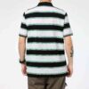 Downtown Stripe Polo Tee Shirt “White”