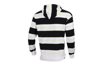 Downtown Striped Hoodie “Black White Green”