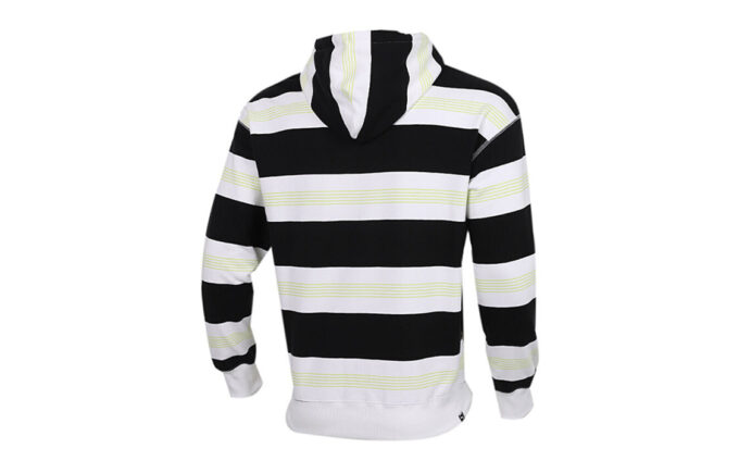 Downtown Striped Hoodie “Black White Green”