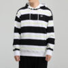 Downtown Striped Hoodie “Black White Green”