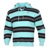 Downtown Striped Hoodie “Blue White Black”