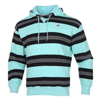 Downtown Striped Hoodie “Blue White Black”