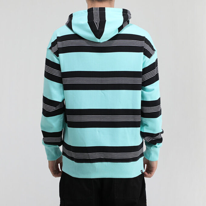 Downtown Striped Hoodie “Blue White Black”