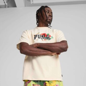 Dunked In Florals Men Basketball Tee