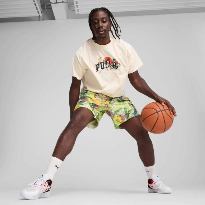 Dunked In Florals Men Basketball Tee Dunked In Florals Men Basketball Tee